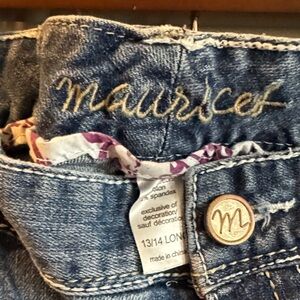 Maurices High-Rise Women's Denim Jeans in Blue. Low Rise 13/14 long